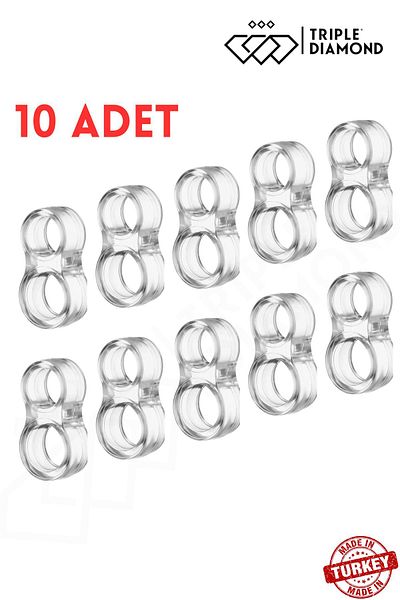 Triple Diamond 10 bucăți mâner de ușă din plastic siliconic transparent - reținere, opritor și opritor pentru fereastră