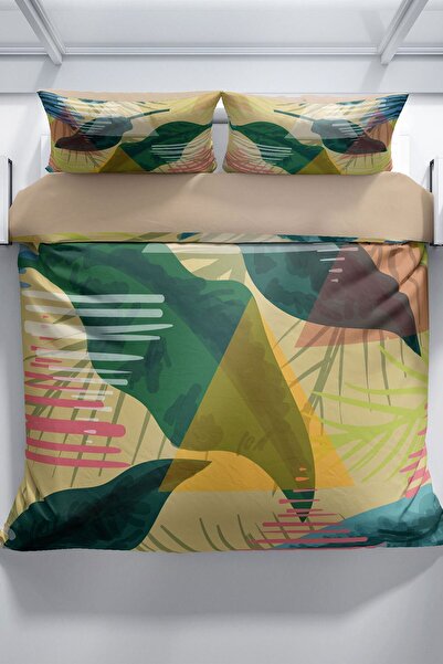 PerlaSera Розслаблюючий 3D бавовняний сатеневий двоспальний комплект постільної білизни