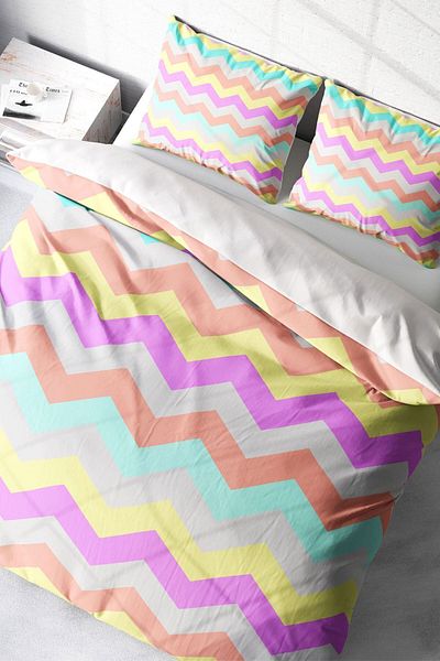 PerlaSera Scandnavian Modern 3D Custom Design - Double Cotton Satin Duvet Cover Set