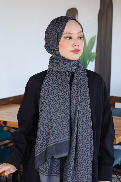 Hint İpek Double Paint Cotton Jacquard Shawl Pmkjkv02-12
