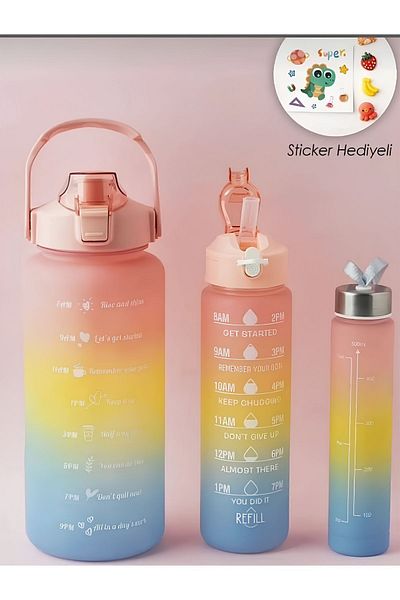 Birdoludukkan 3-Piece Motivational Water Bottle
