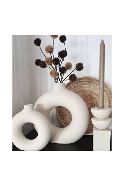 AYDINEV Mirsa Global Bohem Seramik Vazo Ikili Set Büyük & Küçük