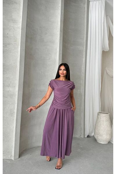 mor butik Blue777 Purple Rıora Skirt Set
