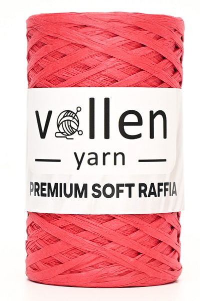 vollen yarn Soft Raffia Paper Rope, Natural Raffia Rope, Mirror Rope, Bag Rope, Supla, Hat and Organ Rope, Red