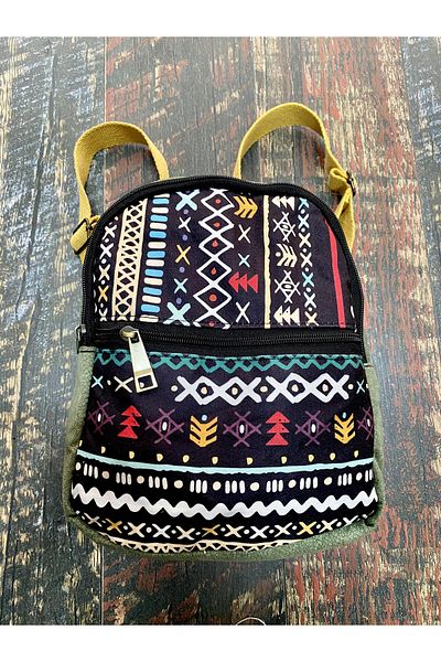 Street Bag Geantă Salina - Model etnic autentic, rucsac mic, impermeabil, geantă de călătorie pentru utilizare zilnică