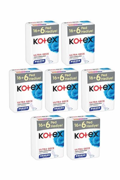 Kotex Ultra Dev Eko Gece 22 Li - 7'li Paket