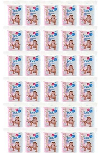 İpek Pamuk Silk Baby Cleaning Cotton 60 Pieces x 30 Pack 1800 PiecesTett.08.2023