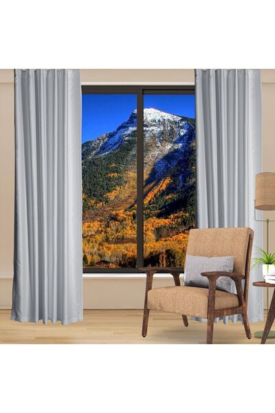 DECO Beyaz Blackout Karartma Perde Güneşlik Pilesiz Extraforlu Düz Dikim