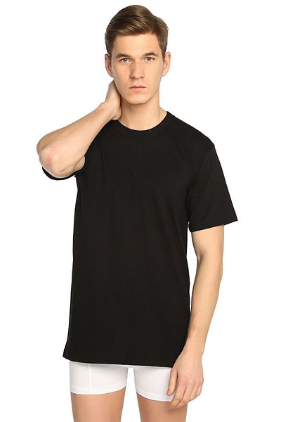Tutku Men's Black 10-Pack Crew Neck Undershirt ELF568T0105CCM10