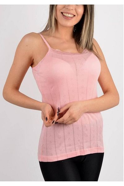 Tutku Tricou de corp din bumbac cu curele din fir jacquard 1 pachet Noul sezon (pachet economic de 6 bucăți)