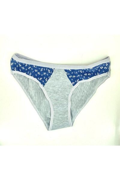 Tutku Women's White Cotton 3-Piece Ribbed Rope Strap Undershirt & Single Patterned Bikini
