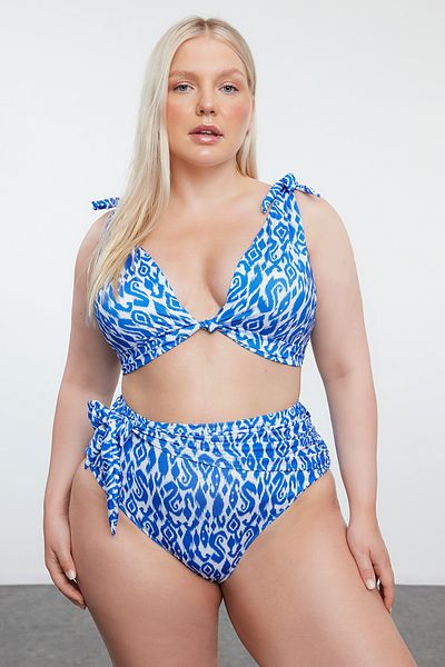 Trendyol Curve Magas derekú tarka bikini alsó rész - TBBSS24CR00009