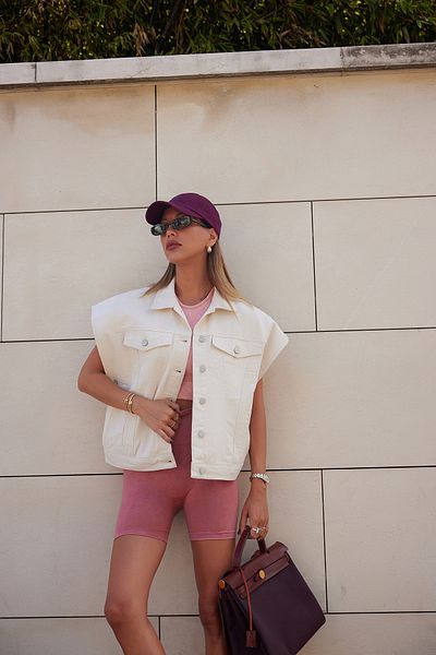 Trendyol Collection Джинсовий жилет оверсайз екрю TWOAW25YE00030