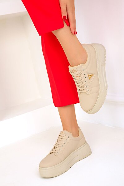 Gas Beige Polyester Women Sneaker