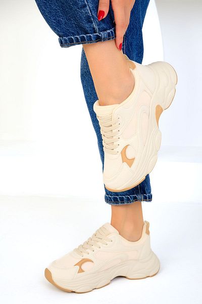 SOHO Beige- und hellbraune Damen-Sneakers 19502