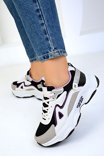 SOHO Eisweiß-Flieder Damen Sneaker 17834