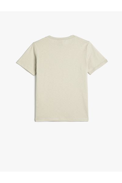 Koton T-Shirt Crew Neck Short Sleeve Wolf Printed Cotton