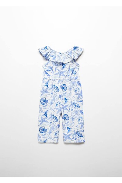 MANGO Baby Fırfırlı Desenli Tulum