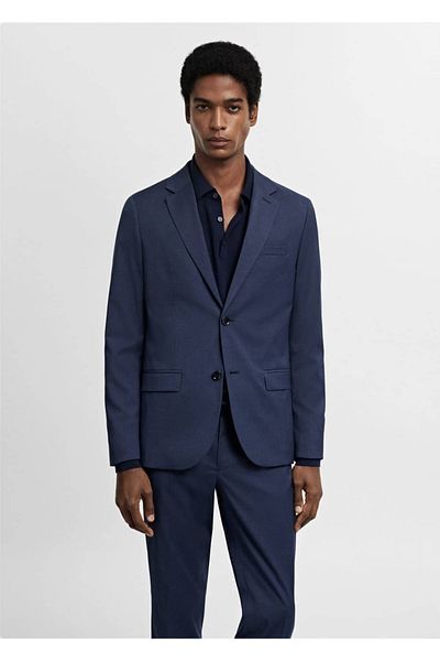 MANGO Man Stretch Fabric Super Slim Fit Blazer Jacket