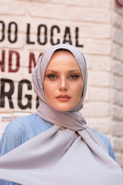 Stella Medina Silk Shawl Gray