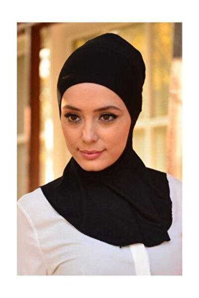 Genel Markalar Boyunluklu Bone Siyah - Özel Tasarım- Yeni Model Tesettür Giyim