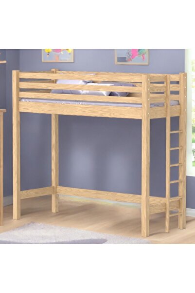 MiniWood Atlantis Çalışma Alanlı Ranza 90x190 Ahşap Ranza