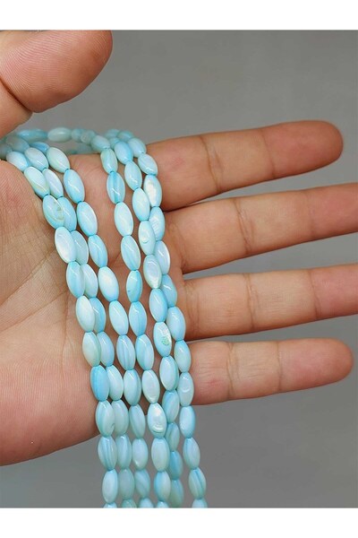 Yasamtohumu Piatră de sidef de culoare turcoaz - 4,5*9 mm, croială șuvițe (52...