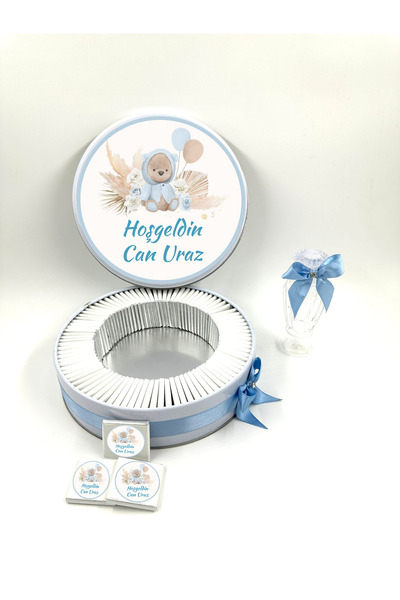 TuNa Chocolate 100 Adet İsme Özel Erkek Bebek Çikolatası