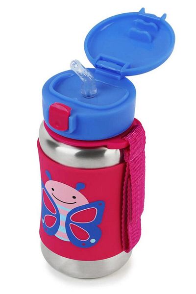 Skip Hop Butterfly Patterned Girl's Skip Hop Straw Drinker