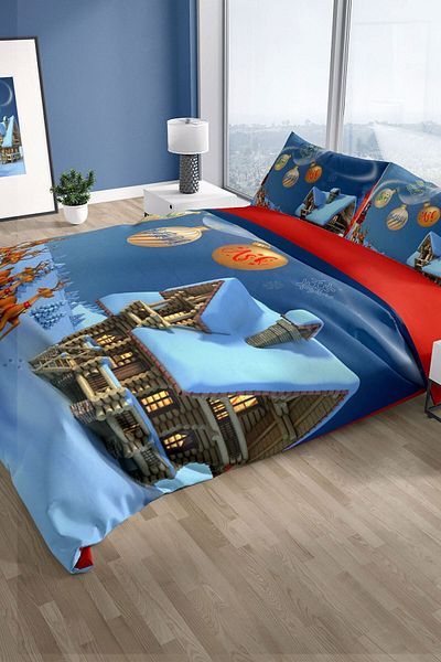 PerlaSera NY Wish 3D Cotton Satin Double Duvet Cover Set