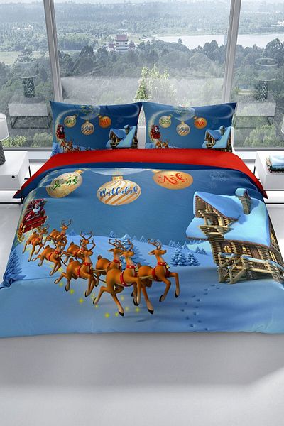 PerlaSera NY Wish 3D Cotton Satin Double Duvet Cover Set