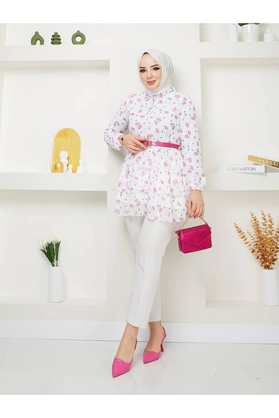 RACE FASHİON Rc2002Model3 Layer Chiffon Tunic