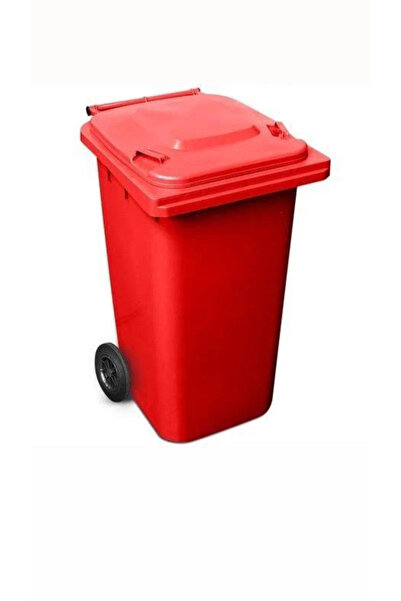 FİGANLAR KIRMIZI   120 lt  ısıya dayanıklı çöp konteynerı kapı önü dış mekan ...