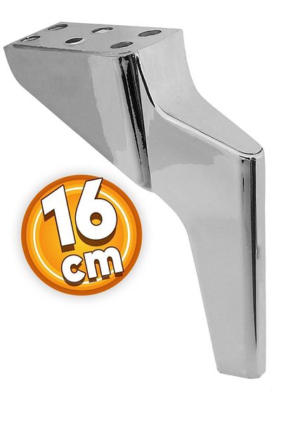 Badem10 Logan Luxury Furniture Sofa Coffee Table Tv Unit Armchair Leg 16 cm Chrome Plinth Legs