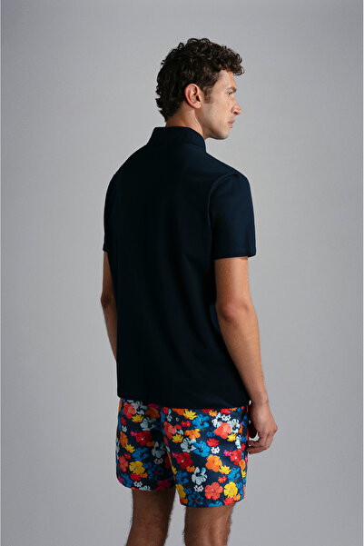 PAUL&SHARK MEN'S KNITTED POLOSHIRT C.WCOTTON