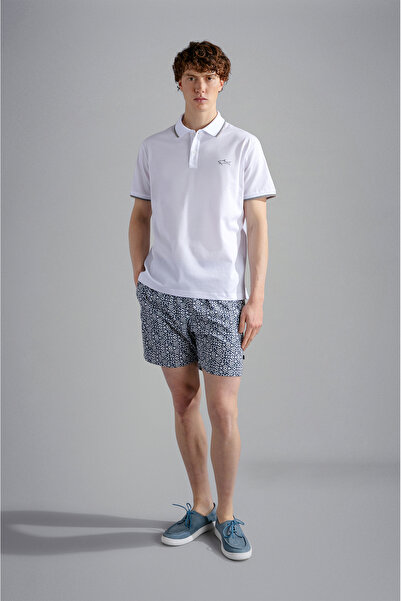 PAUL&SHARK MEN'S KNITTED POLOSHIRT C.WCOTTON