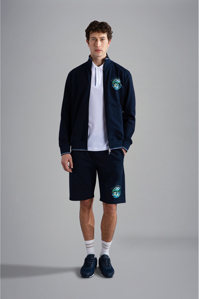 PAUL&SHARK MEN'S KNITTED POLOSHIRT C.WCOTTON