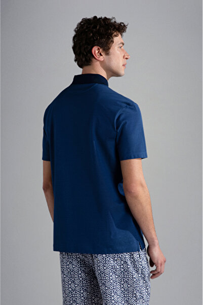 PAUL&SHARK MEN'S KNITTED POLOSHIRT C.WCOTTON