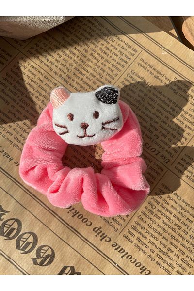 SUBU TASARIM Pink Plush Buckle Rubber - Sbt1764