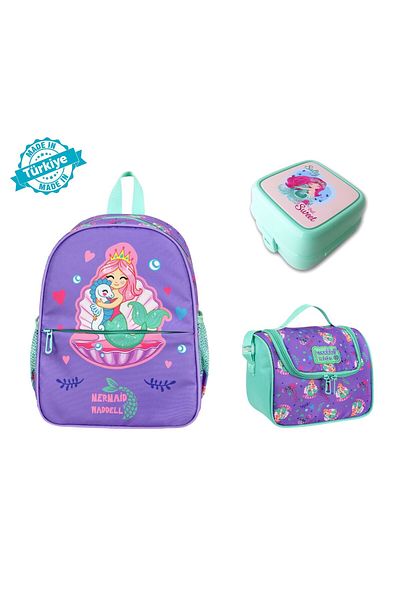 GENC DIJITAL BASKI Rucsac pentru grădiniță cu model WADDELL - Set 3 piese