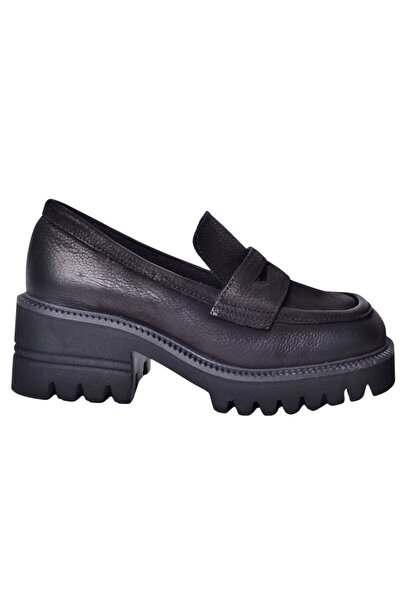 Mammamia D24KA-3075 Черни дамски кожени обувки