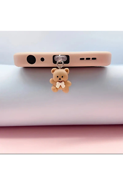 Hatreds Type-C Uyumluu Telefon Ve Tablet Şarj Söketi Tıpası Ayıcık Figürlü Ye...