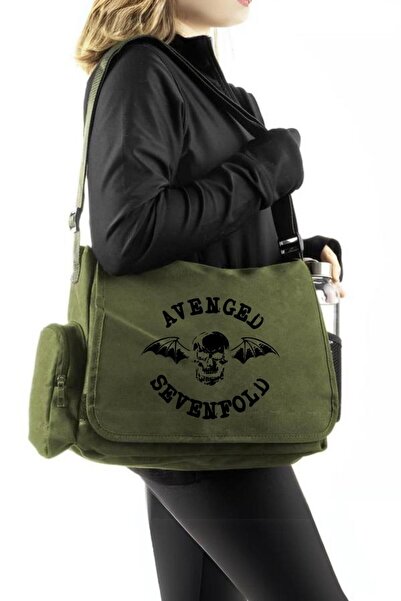 Toum حقيبة رسول خضراء مطبوعة للجنسين من PMG SHOP Avenged Sevenfold