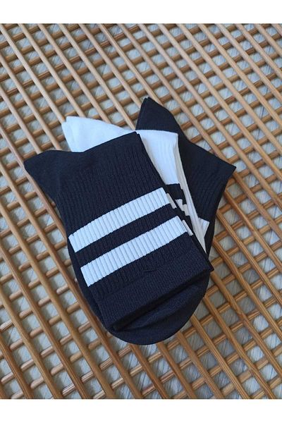 Rocks For Set of 3 Pairs Seamless Combed Cotton Socks for Tennis Women