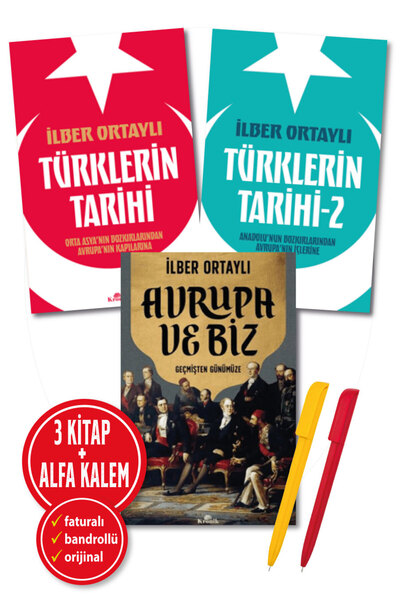 Kronik Kitap İlber Ortaylı 3 Kitap Set/TÜRKLERİN TARİHİ 1 ve 2+AVRUPA VE BİZ(...