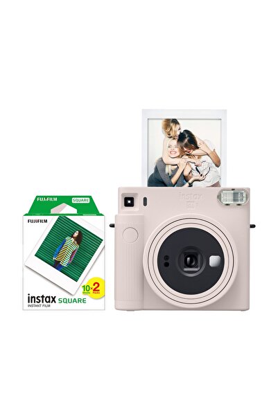 Fujifilm Instax SQ1 Beyaz Fotoğraf Makinesi ve 20'li Kare Film