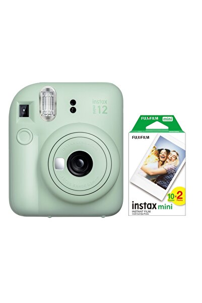 Fujifilm Instax Mini 12 Yeşil Fotoğraf Makinesi ve 20'li Mini Film