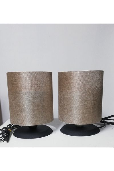 TEKAY AYDINLATMA Light Brown Black Metal Lampshade - Double Lampshade with Head