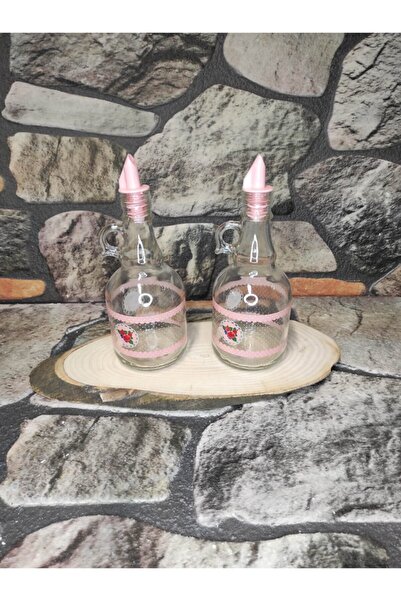 Turkuaz Cam Yağlık.2 Adet 0,5 Litrelik Cam Yağlık-sirkelik-limonluk