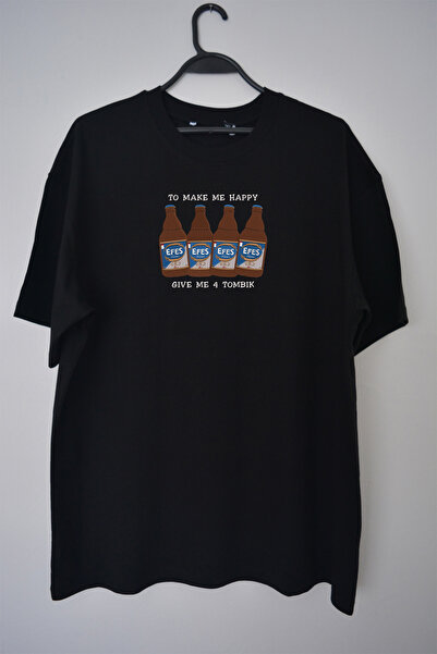EldenStitch Efes Tombul Nakış İşlemeli Unisex Oversize T-Shirt